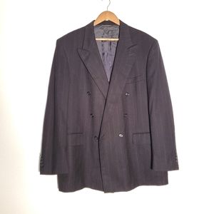Mens Double Breasted 100% Wool Blazer